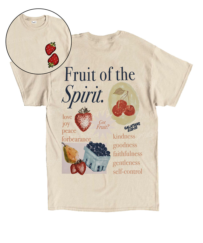 Fruit Of The Spirit Double Sided Unisex Cotton Christian T-Shirt Hoodie, Sweatshirt | CiraTrend.com (Image 1)