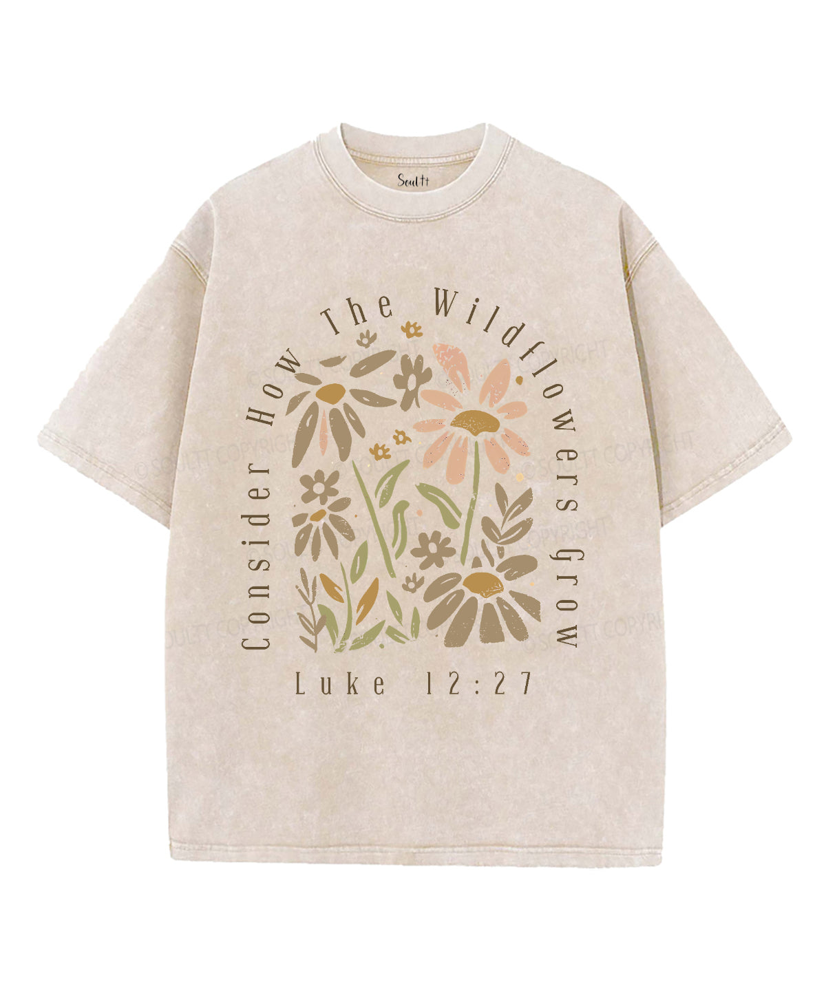 Consider The Wildflowers Unisex Washed Christian T-shirt Style001 Hoodie, Sweatshirt | CiraTrend.com (Image 2)