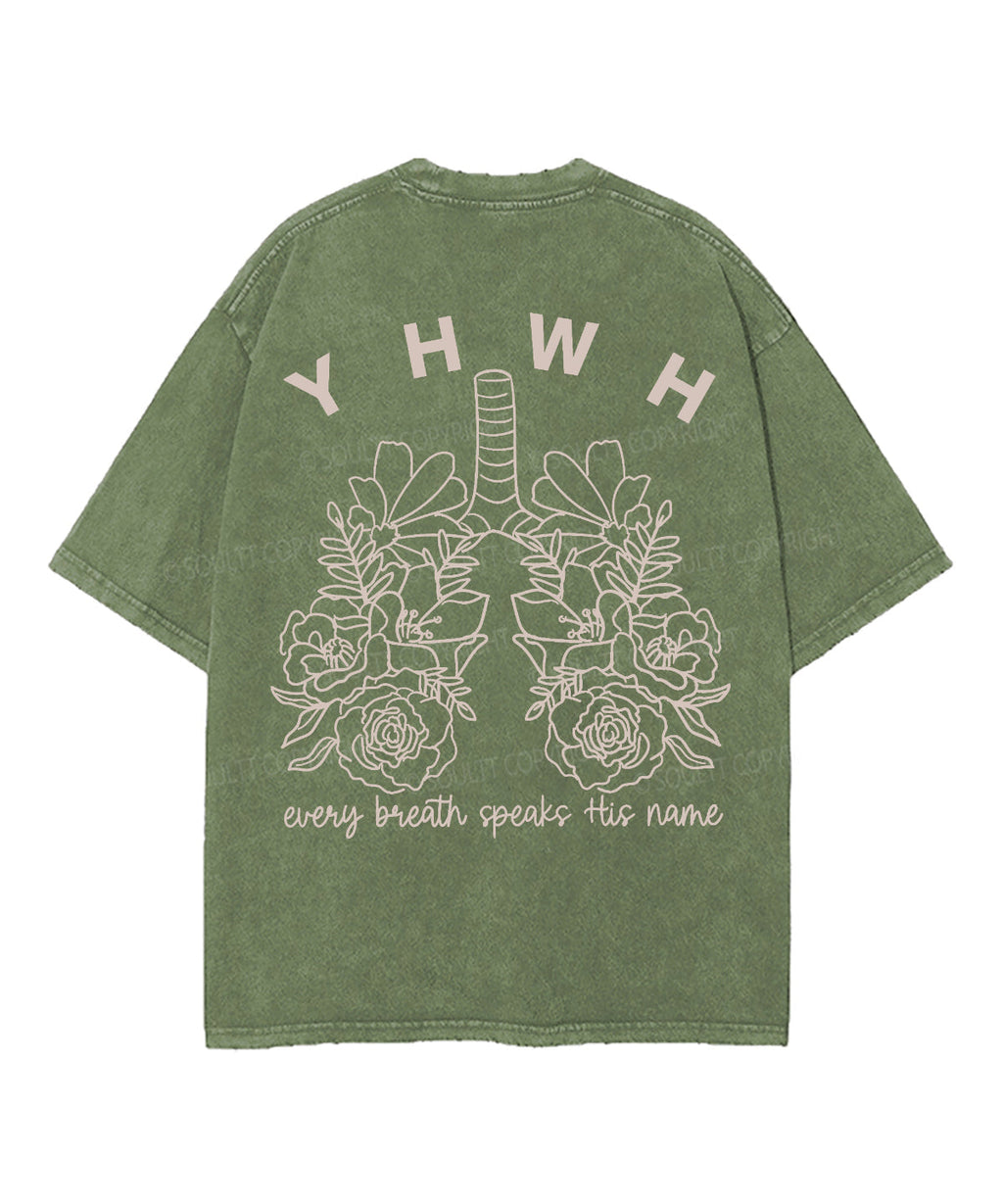 Every Breath Speaks His Name Double Sided Unisex Washed Christian T-shirt Style001 Hoodie, Sweatshirt (Image 3)