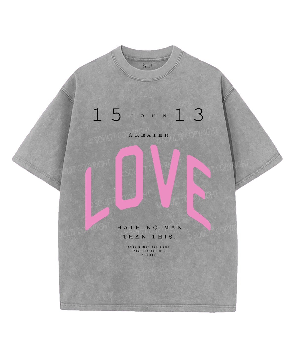 Greater Love Washed Christian T-shirt Hoodie, Sweatshirt | CiraTrend.com (Image 5)