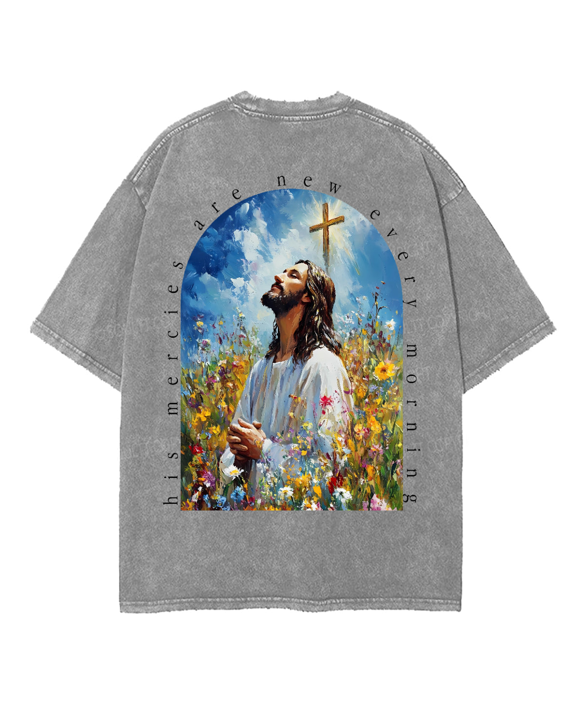 His Mercies Are New Double Sided Unisex Washed Christian T-shirt Style003 Hoodie, Sweatshirt | CiraTrend.com (Image 5)
