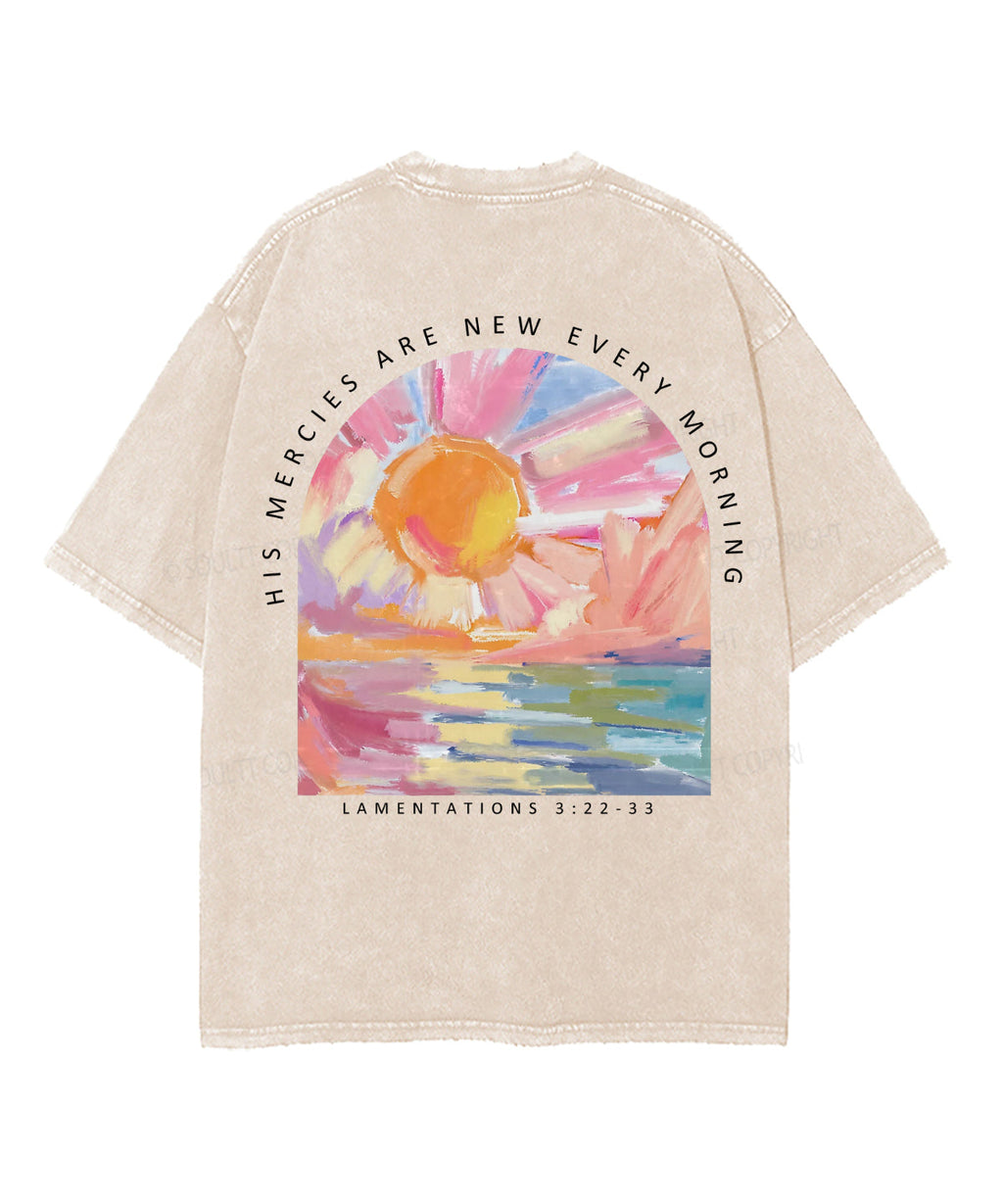 His Mercies Are New Double Sided Washed Christian T-shirt Style001 Hoodie, Sweatshirt | CiraTrend.com (Image 3)