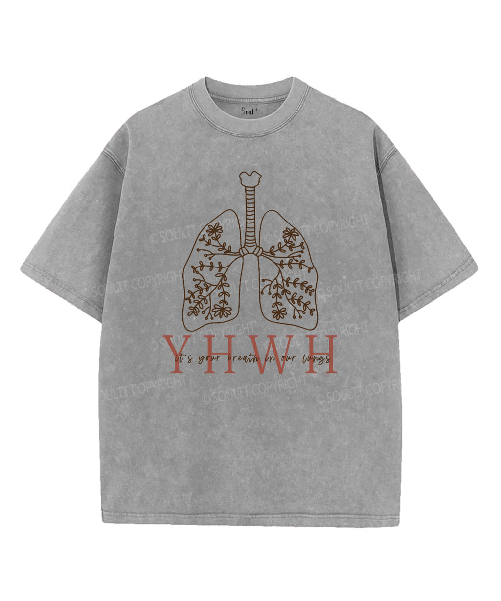 YHWH Double Sided Unisex Washed Christian T-shirt Hoodie, Sweatshirt | CiraTrend.com (Image 3)