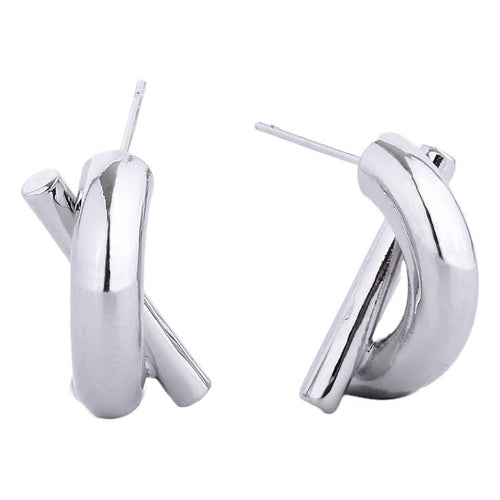 14K Gold-Dipped Crisscross Post Earrings