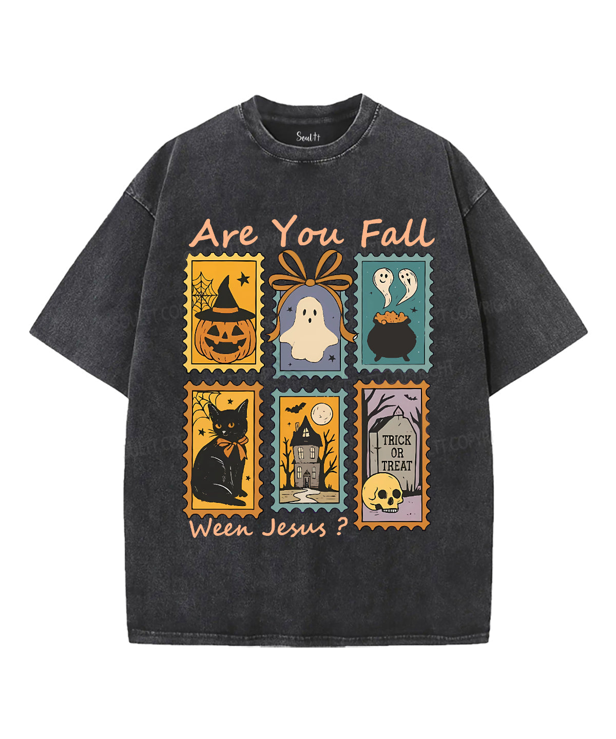 Are You Fall Ween Jesus Unisex Washed Christian T-shirt Hoodie, Sweatshirt | CiraTrend.com (Image 1)