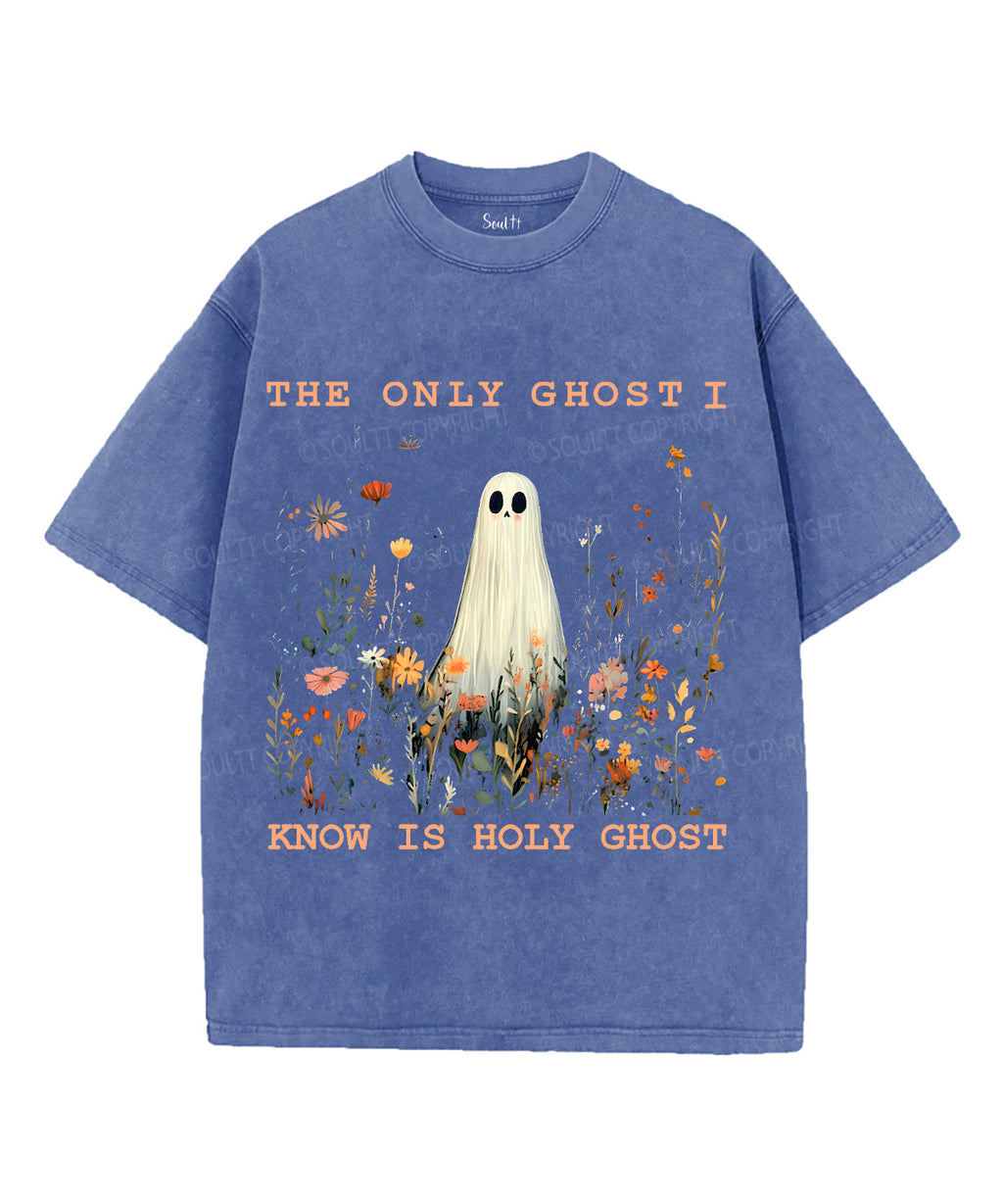 I Know Is Holy Ghost Unisex Washed Christian T-shirt Hoodie, Sweatshirt | CiraTrend.com (Image 4)