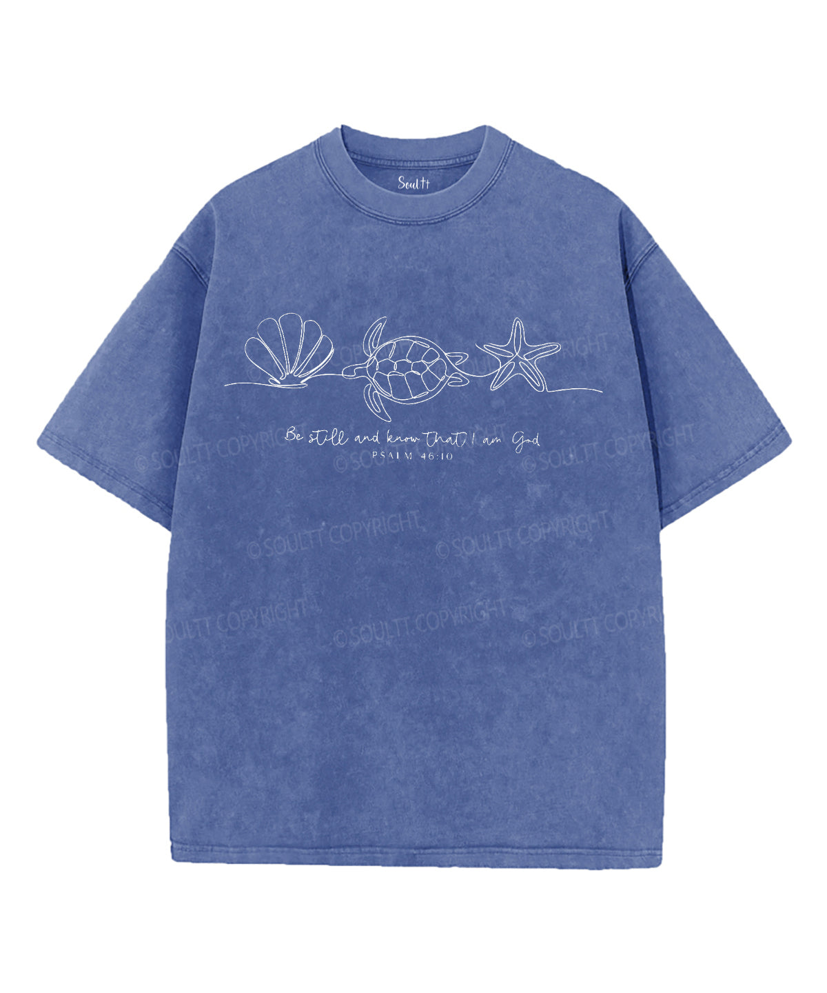 Be Still Unisex Washed Christian T-shirt Hoodie, Sweatshirt | CiraTrend.com (Image 3)