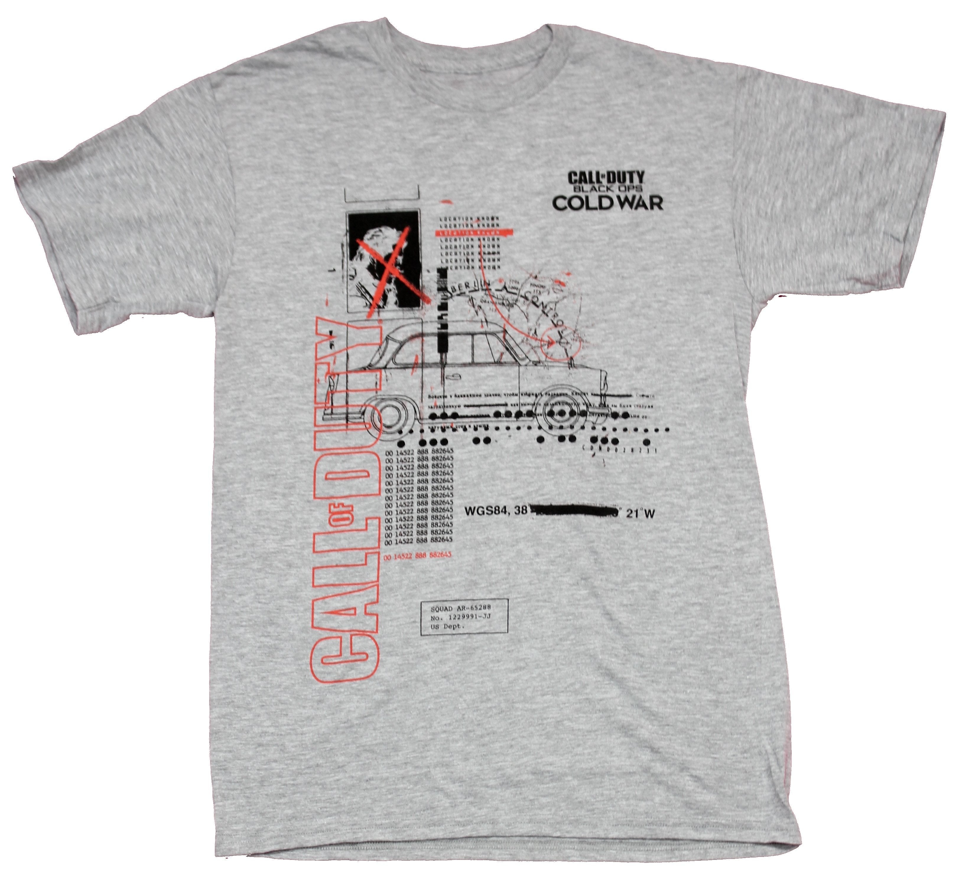 Call of Duty Cold War Mens T-Shirt  - Car Code & Map Image Hoodie, Sweatshirt | CiraTrend.com