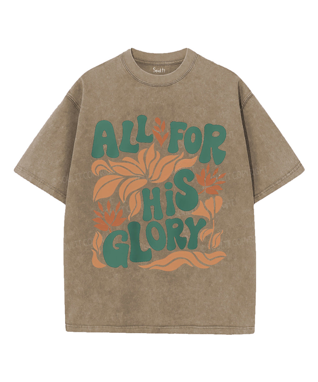 All For His Glory Unisex Washed Christian T-shirt Hoodie, Sweatshirt | CiraTrend.com (Image 5)