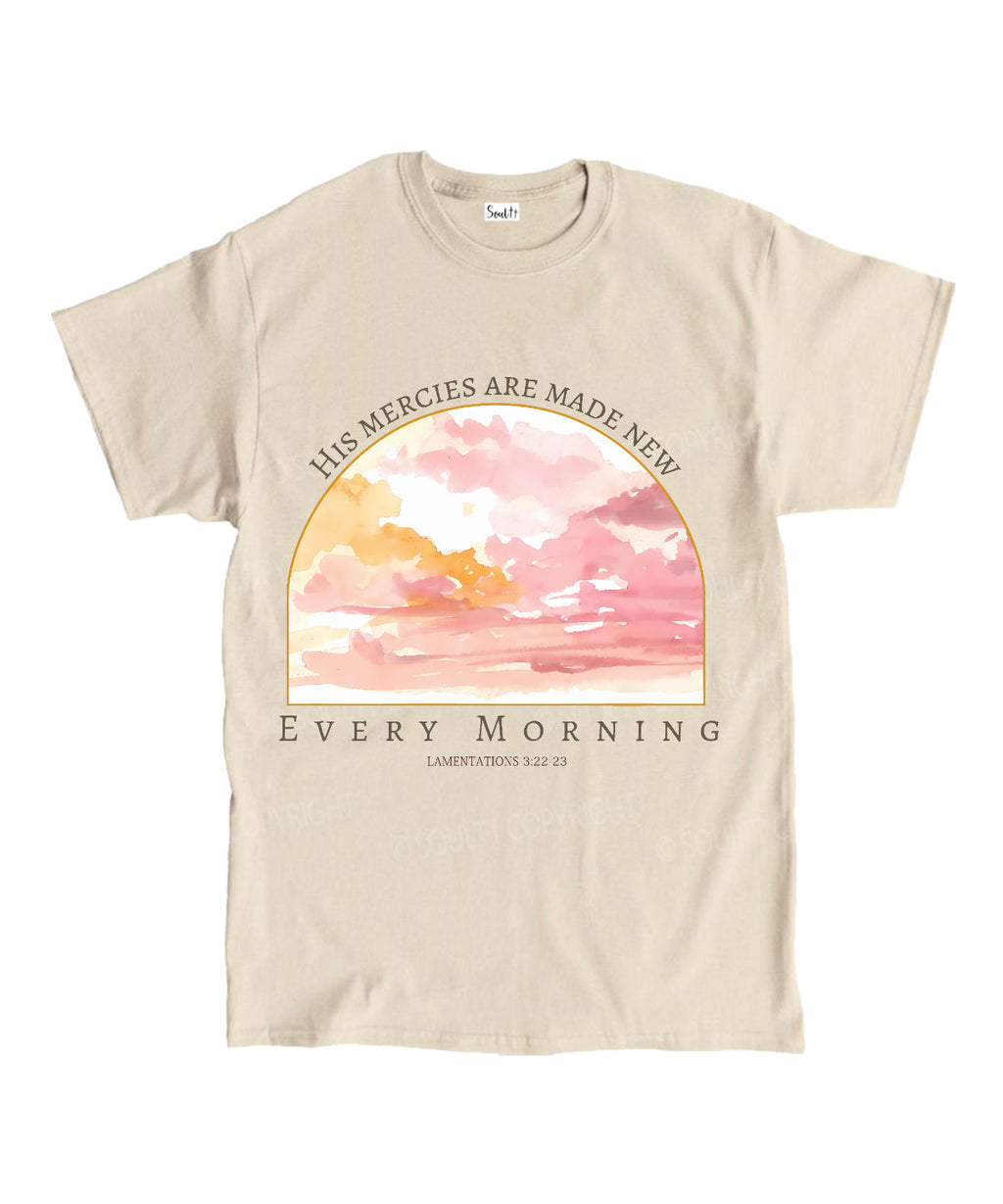 His Mercies Are New Every Morning Unisex Cotton Christian T-Shirt Style002 Hoodie, Sweatshirt | CiraTrend.com (Image 1)