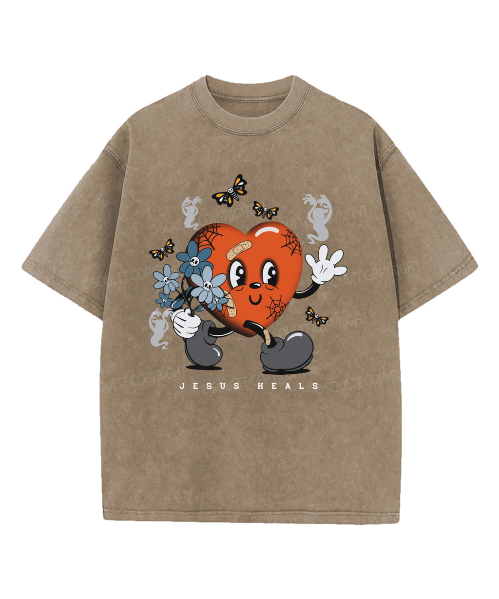 Jesus Heals Washed Christian T-shirt Style005 Hoodie, Sweatshirt | CiraTrend.com (Image 2)