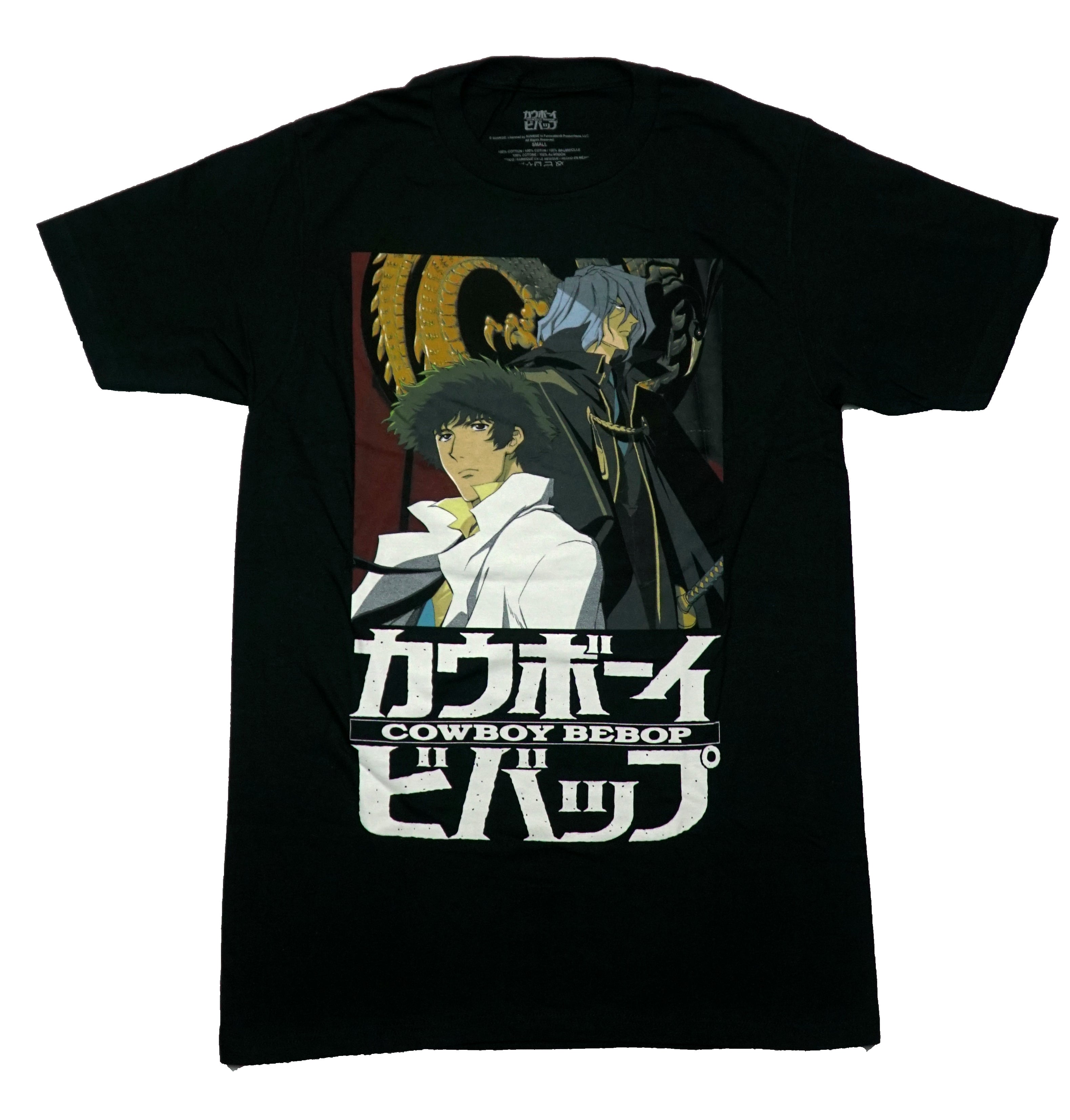 Cowboy Bebop Mens T-Shirt - Spike and Vicious Over Kanji Name Hoodie, Sweatshirt | CiraTrend.com
