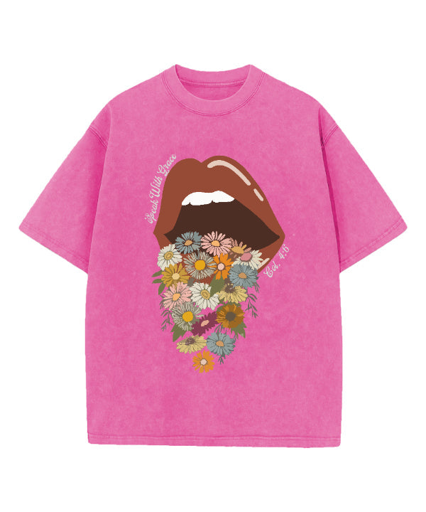 Speak with Grace Retro Washed Christian T-shirt Hoodie, Sweatshirt | CiraTrend.com (Image 3)