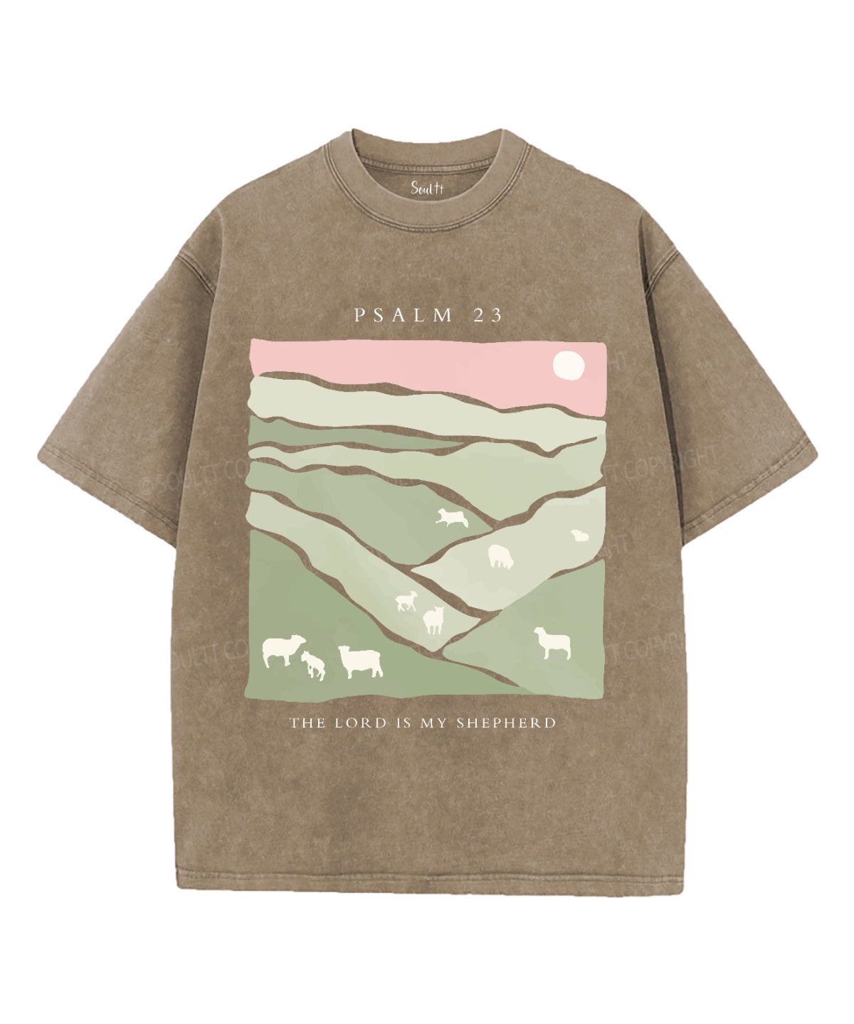 The Lord Is My Shepherd Unisex Washed Christian T-shirt Style001 Hoodie, Sweatshirt | CiraTrend.com (Image 5)