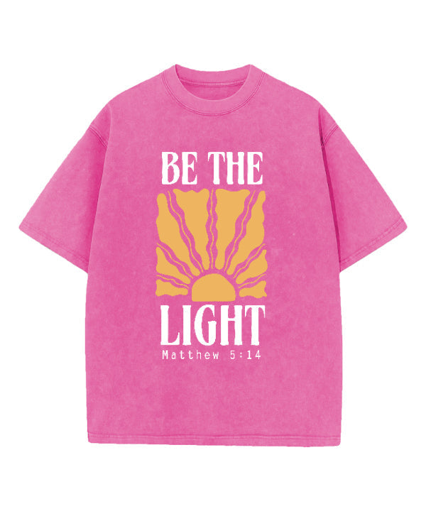 Be the Light Washed Christian T-shirt Hoodie, Sweatshirt | CiraTrend.com (Image 4)