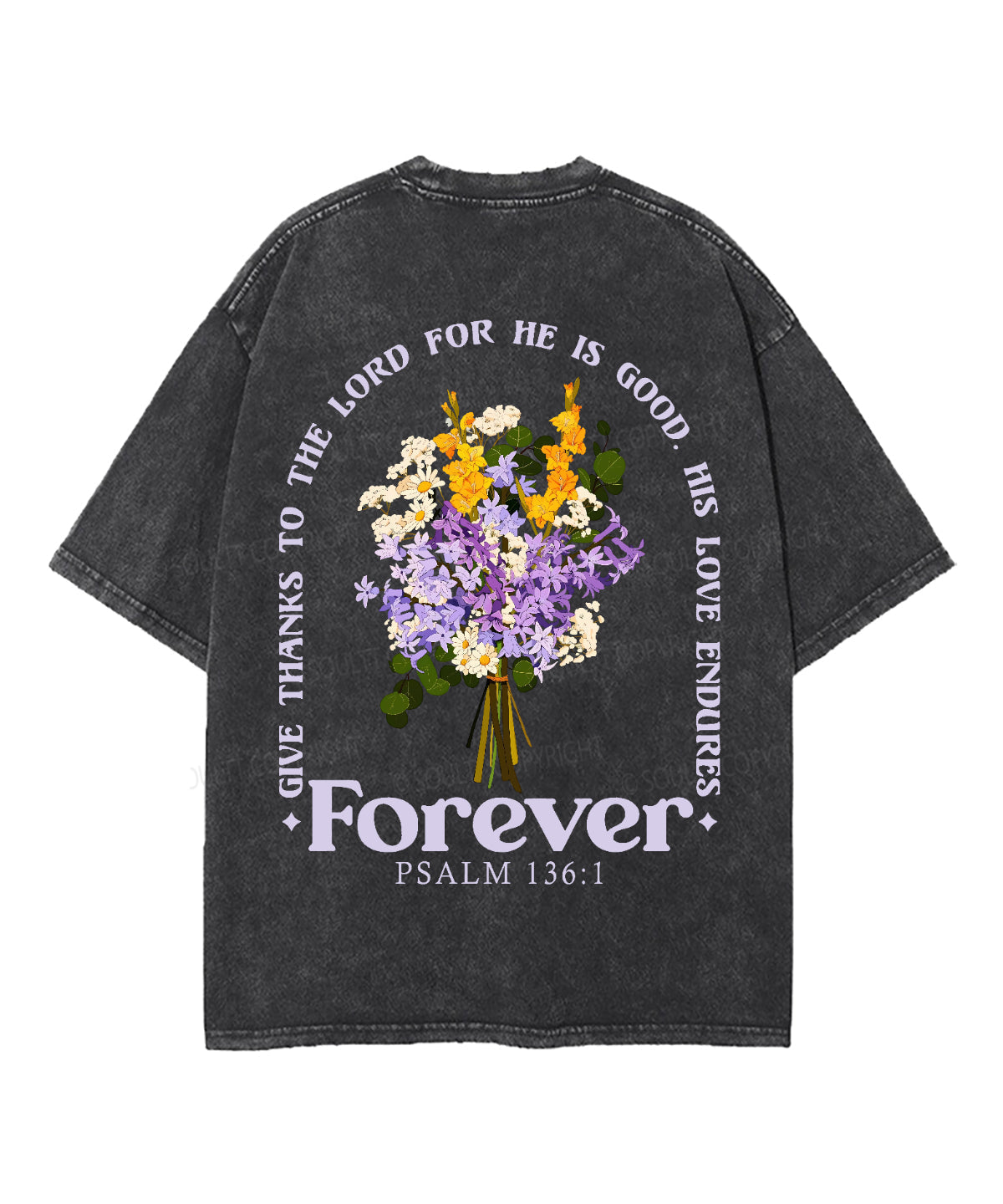 His Love Endures Forever Double Sided Unisex Washed Christian T-shirt Style003 Hoodie, Sweatshirt | CiraTrend.com (Image 3)