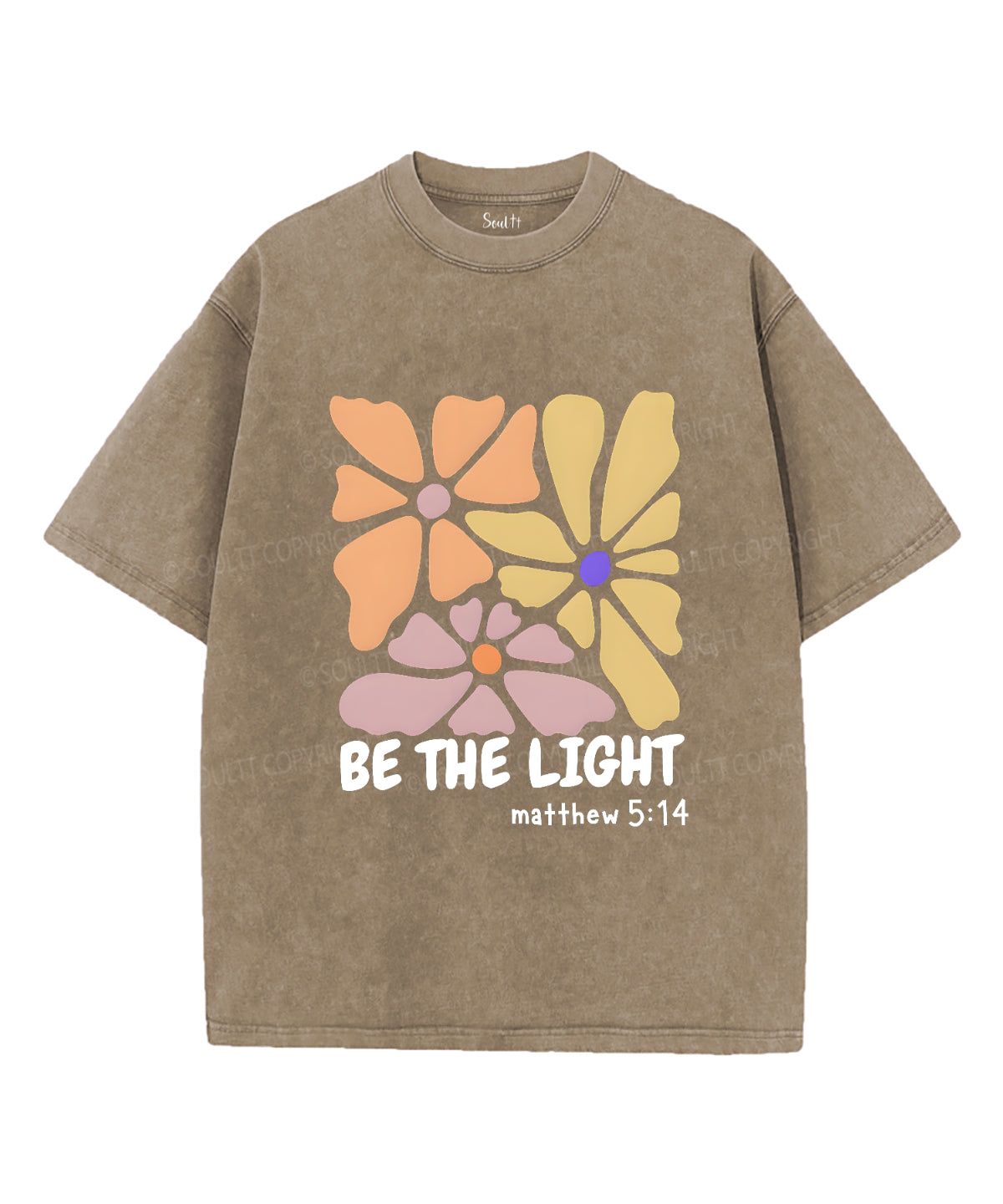 Be the Light Unisex Washed Christian T-shirt Hoodie, Sweatshirt | CiraTrend.com (Image 5)