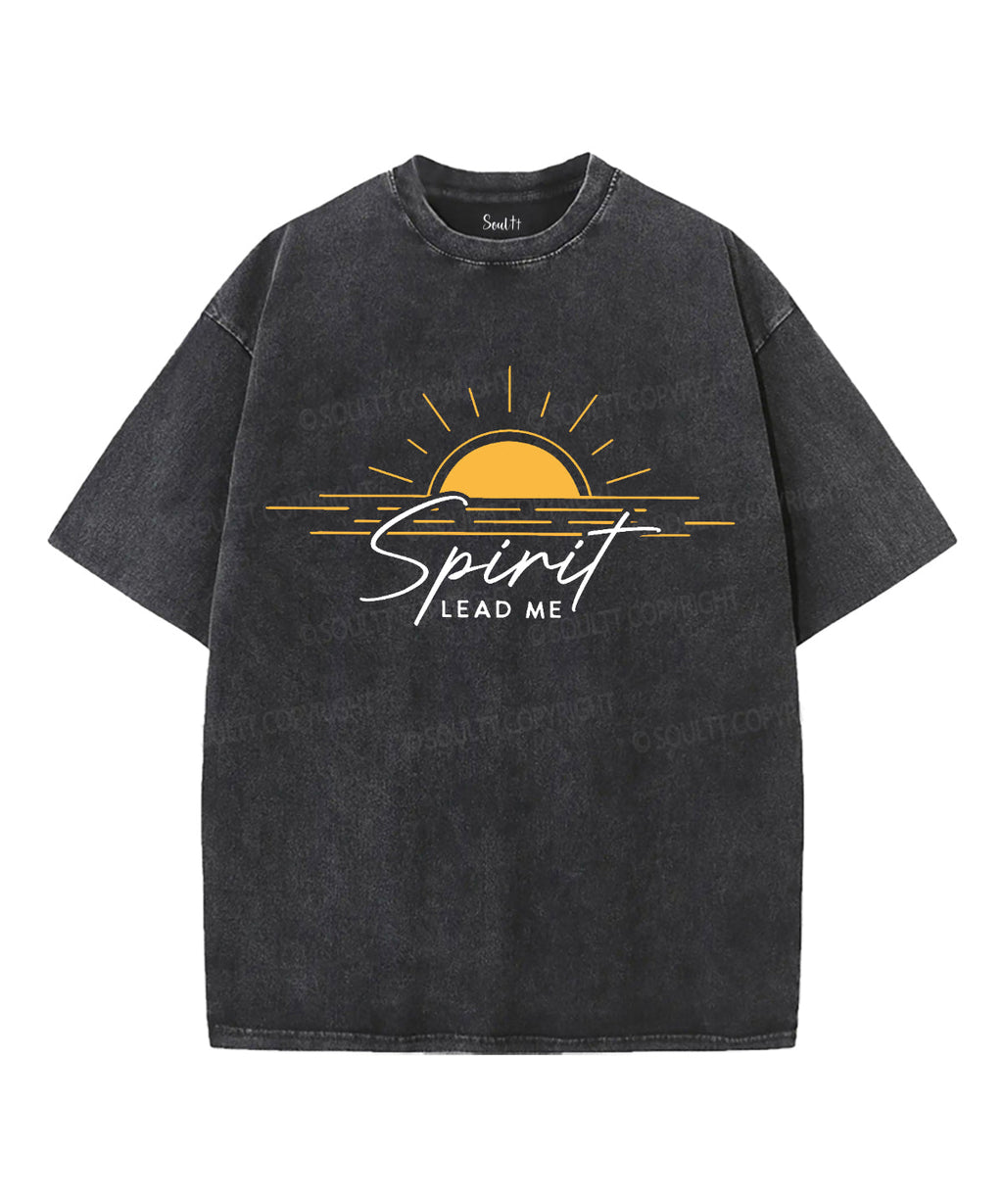 Spirit Lead Me Unisex Washed Christian T-shirt Style002 Hoodie, Sweatshirt | CiraTrend.com (Image 1)