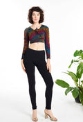 Long-Sleeves Tie-Dye Crop Top (TH-1794)