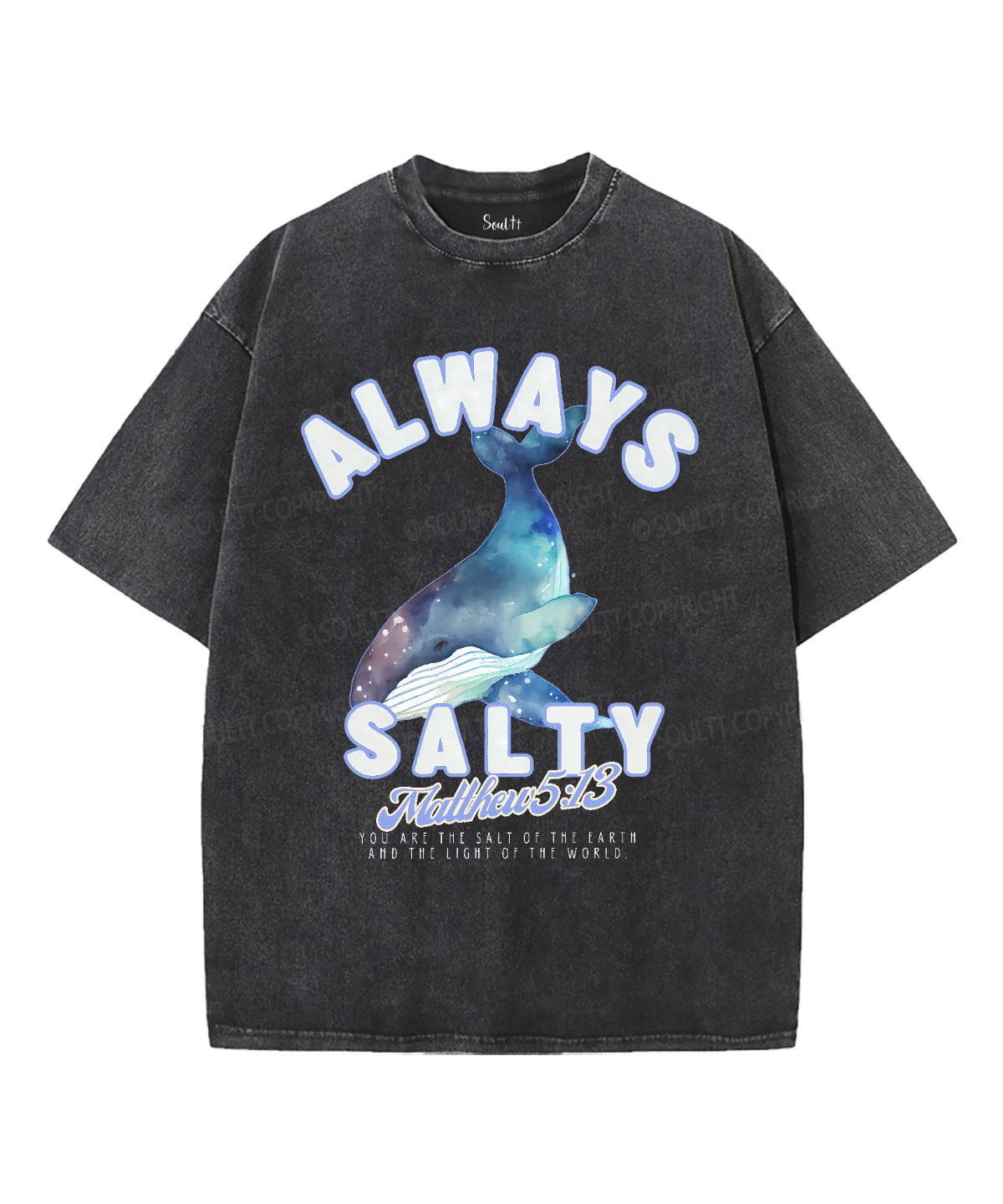 Always Salty Unisex Washed Christian T-shirt Hoodie, Sweatshirt | CiraTrend.com (Image 1)