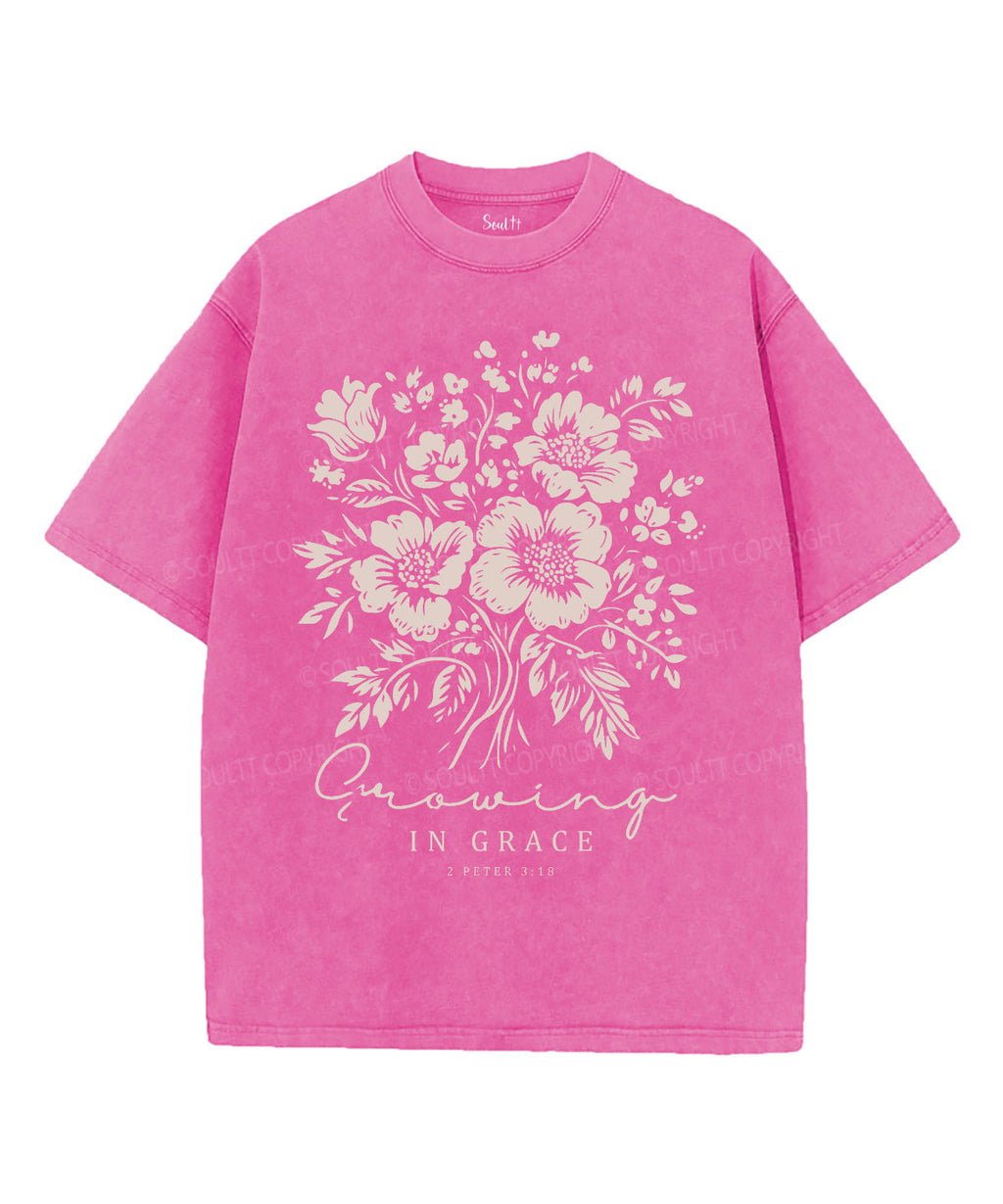 Growing In Grace Washed Christian T-shirt Hoodie, Sweatshirt | CiraTrend.com (Image 3)