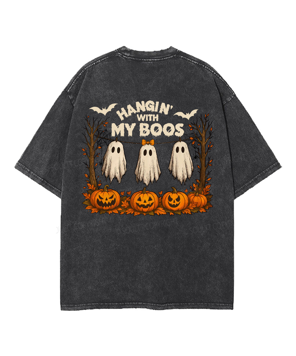 Hangin With My Boos Double Sided Unisex Washed Christian T-shirt Hoodie, Sweatshirt | CiraTrend.com (Image 3)