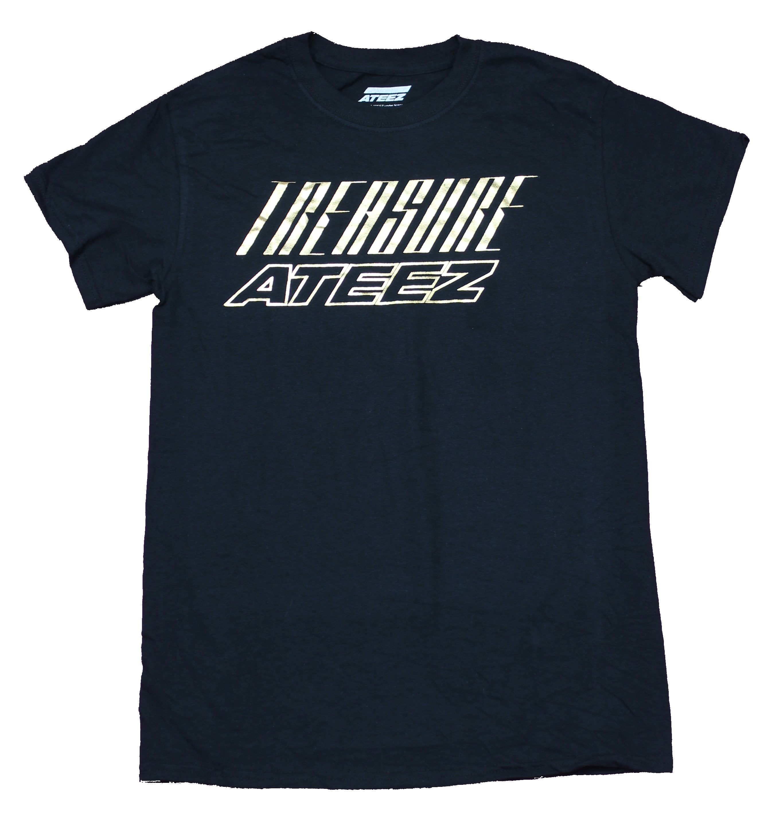 Treasure Ateez Mens T-Shirt - Foil Gold Foil Word Logo Hoodie, Sweatshirt | CiraTrend.com (Image 1)