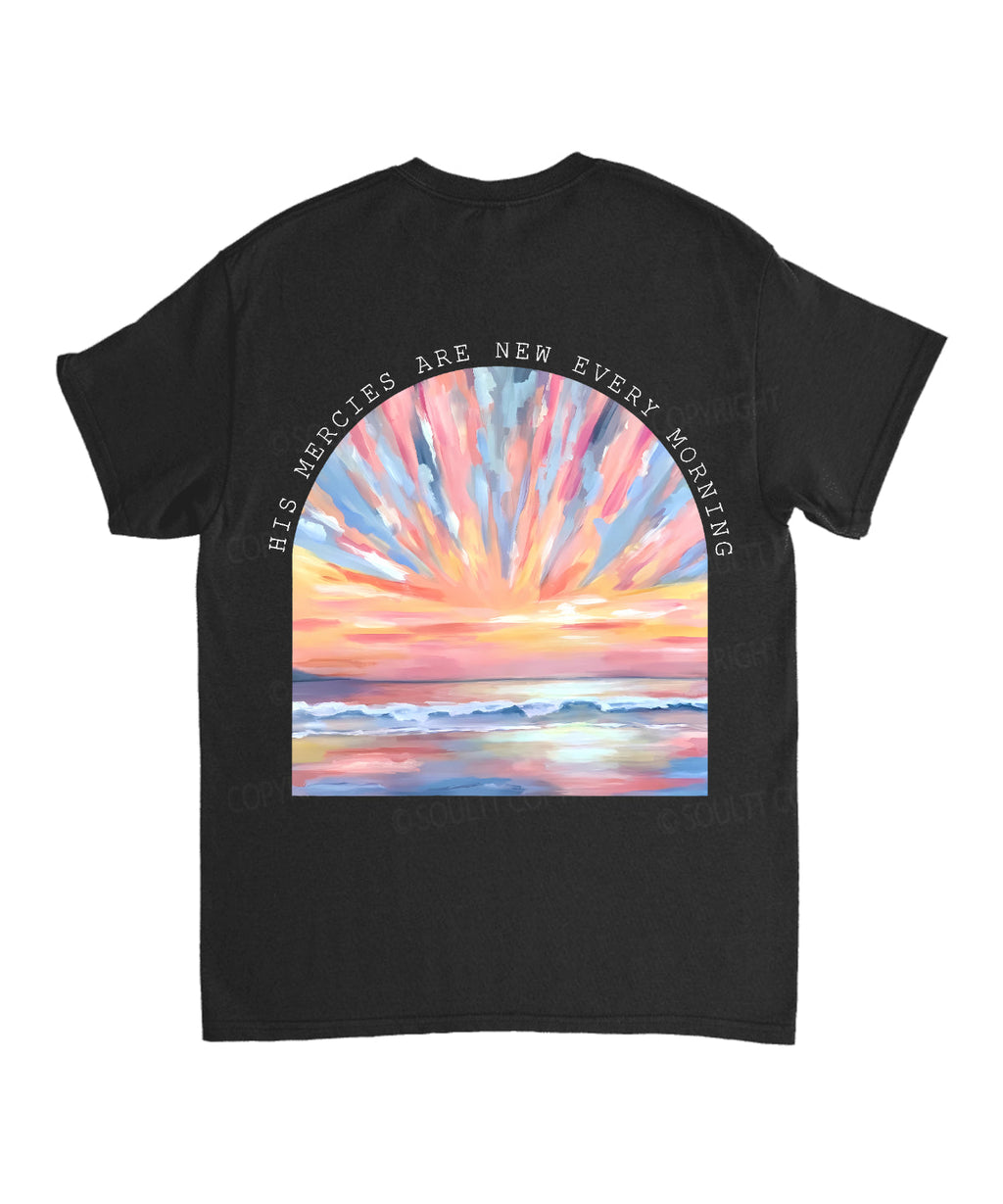 His Mercies Are New Every Morning Double Sided Unisex Cotton Christian T-Shirt Hoodie, Sweatshirt | CiraTrend.com (Image 5)