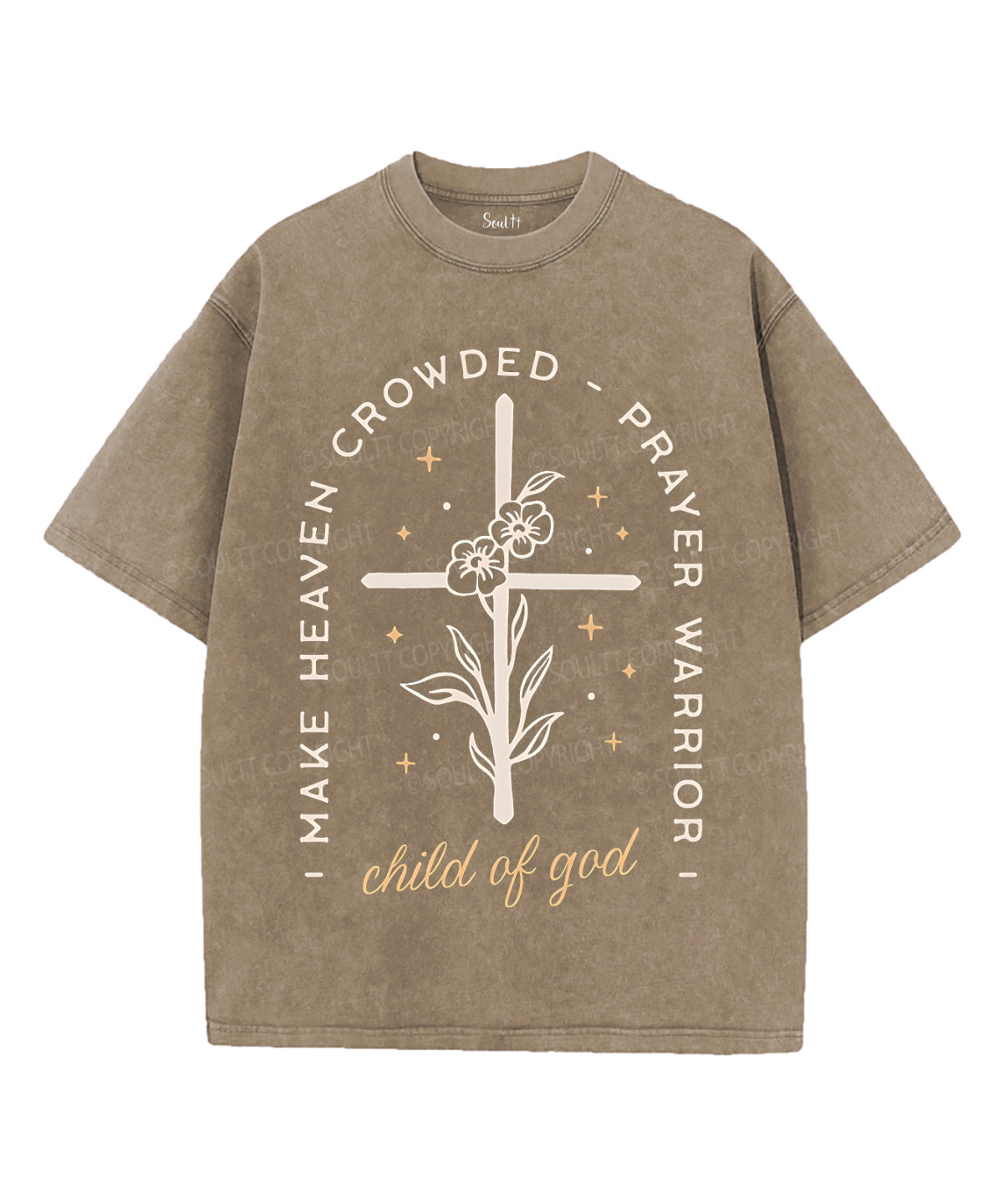 I Make Heaven Crowded Unisex Washed Christian T-shirt Hoodie, Sweatshirt | CiraTrend.com (Image 5)