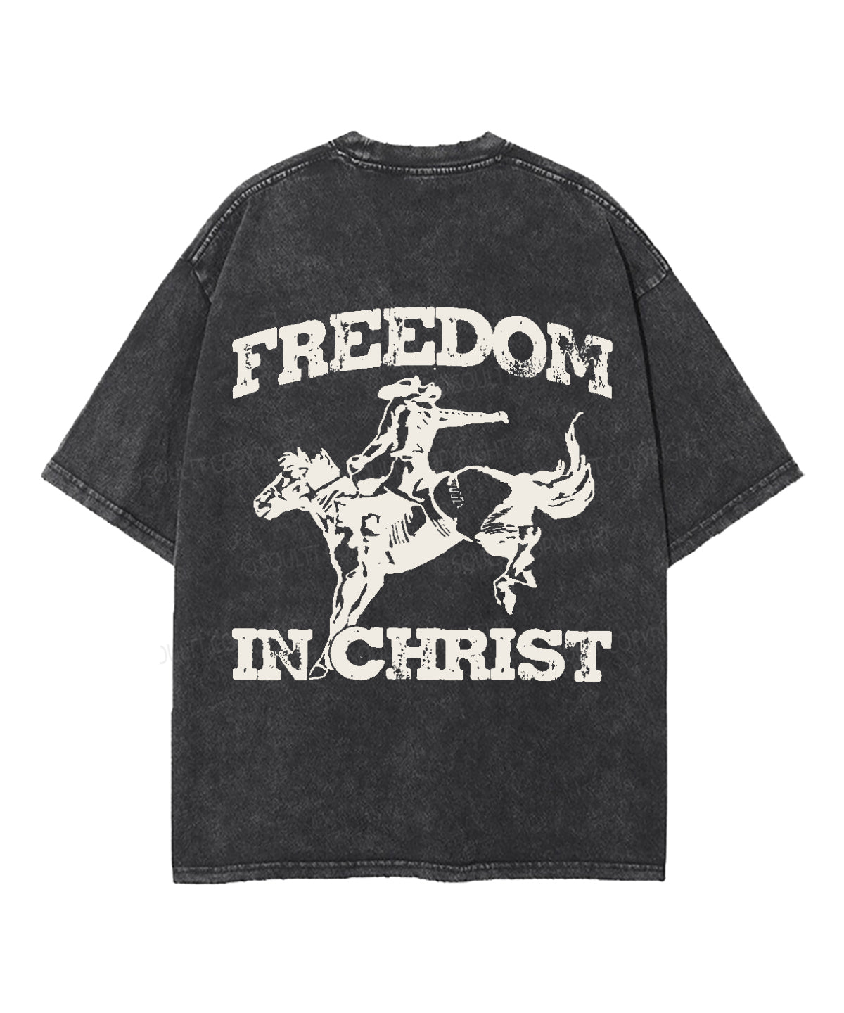 Freedom in Christ Double Sided Unisex Washed Christian T-shirt Hoodie, Sweatshirt | CiraTrend.com (Image 3)