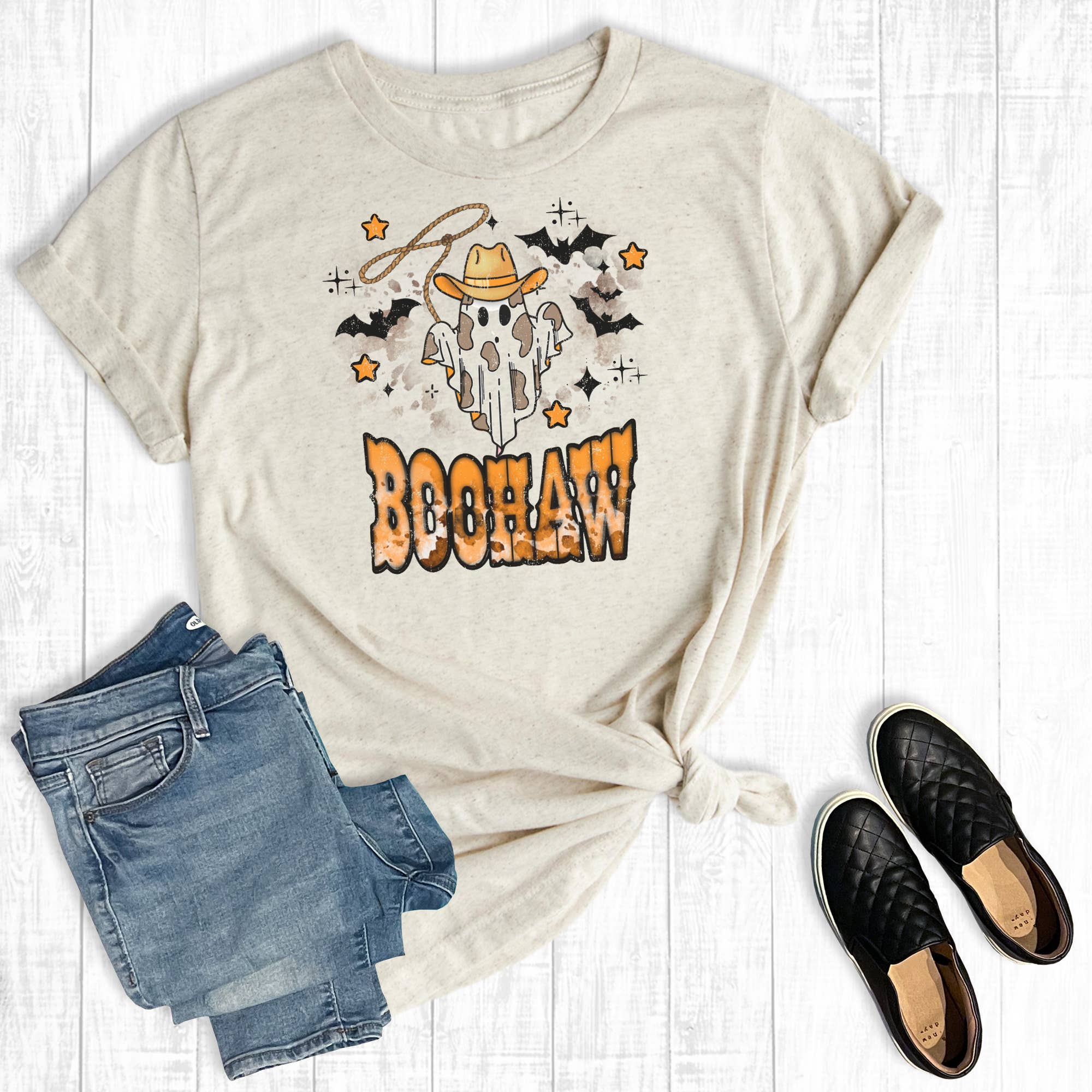 Western Fall Halloween Boo Haw Graphic Tee