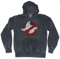 Ghostbusters Mens Zip Up Hoodie- Distressed Classic No Ghost Logo T-Shirts, Sweatshirt | CiraTrend.com