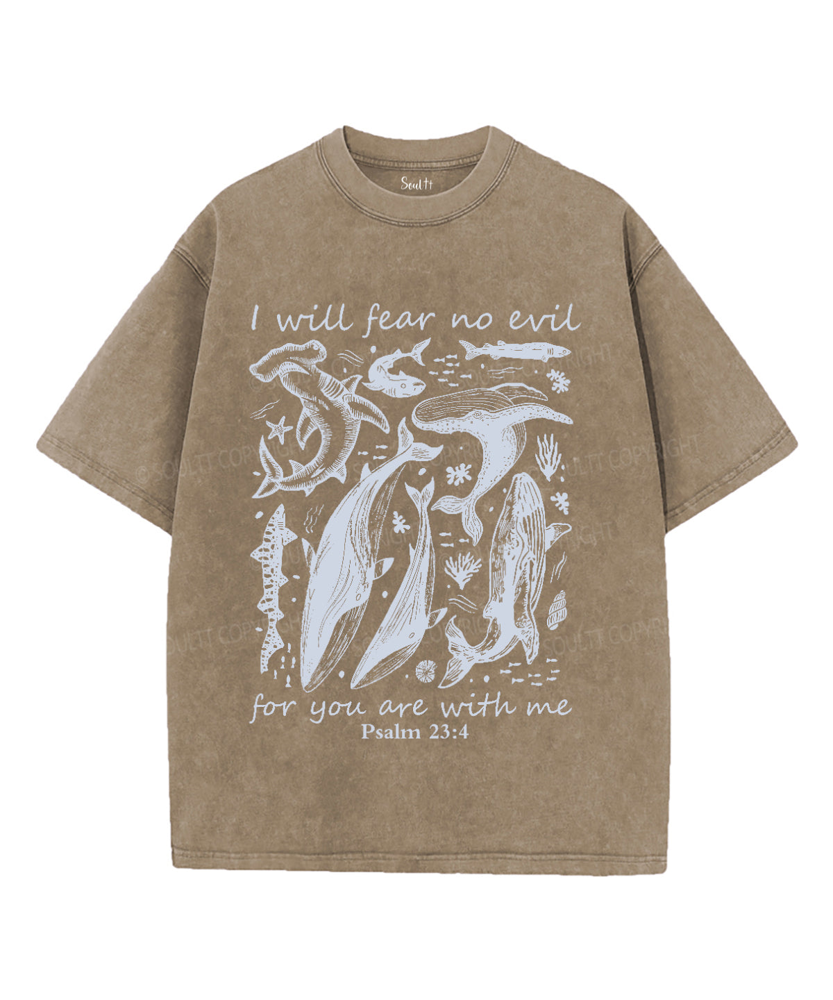 I Will Fear No Evil Washed Christian T-Shirts, Hoodie, Sweatshirt