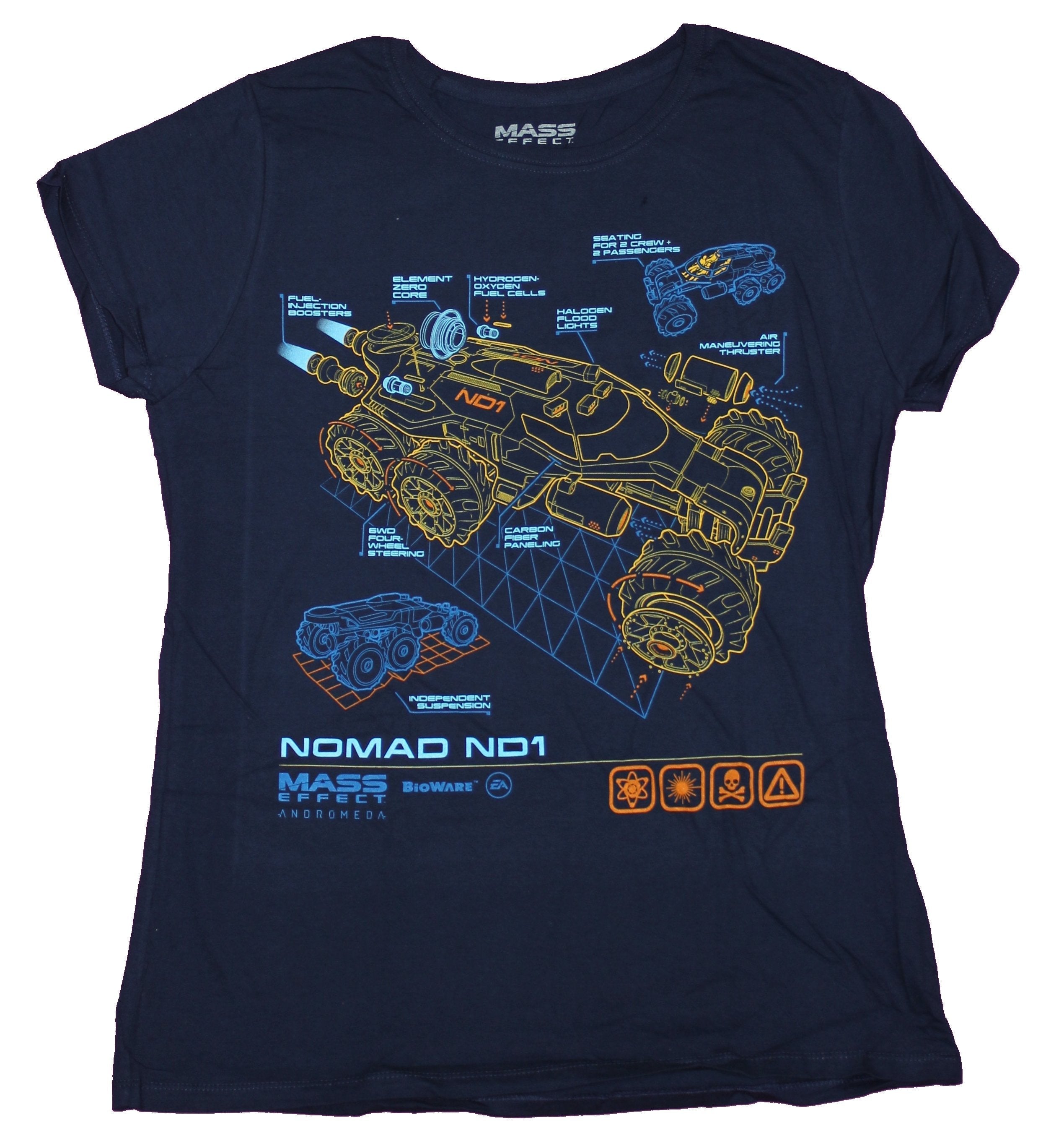 Mass Effect Andromeda Girls Juniors T-Shirt - Nomad ND1 Schematics Hoodie, Sweatshirt | CiraTrend.com