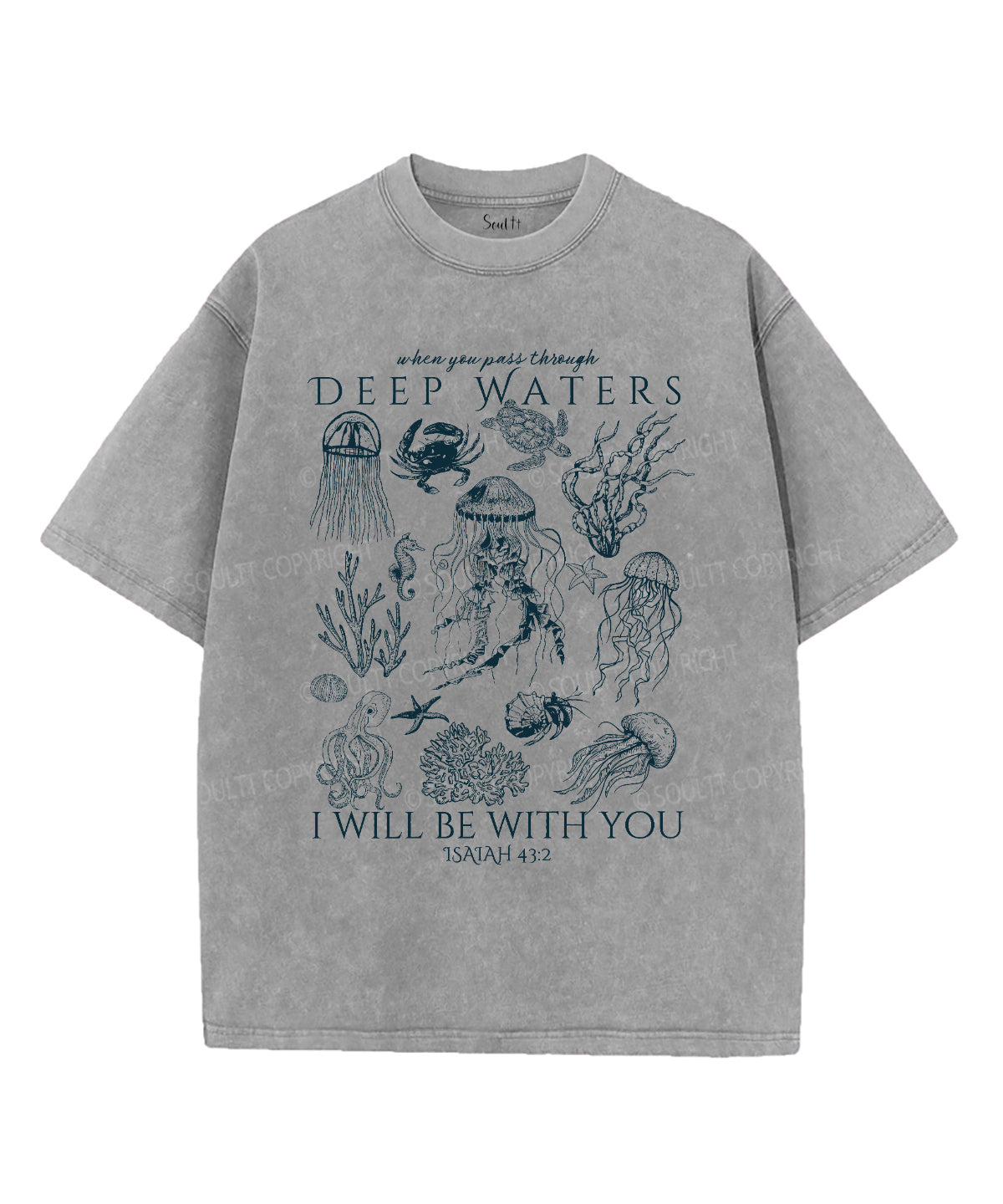 I Will Be With You Unisex Washed Christian T-shirt Style001 Hoodie, Sweatshirt | CiraTrend.com (Image 3)