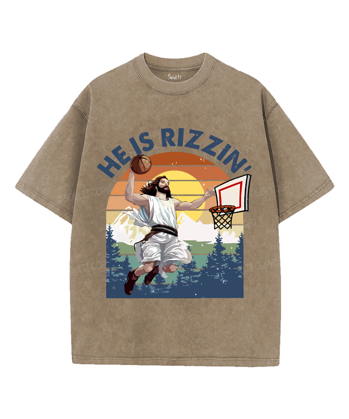 He Is Rizzin' Unisex Washed Christian T-shirt Style001 Hoodie, Sweatshirt | CiraTrend.com (Image 5)