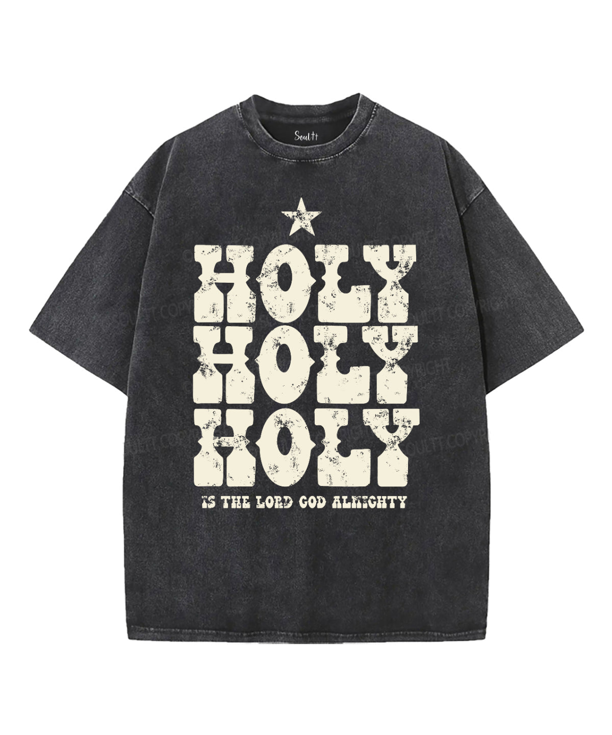 Holy Is The Lord God Almighty Washed Christian T-shirt Hoodie, Sweatshirt | CiraTrend.com (Image 2)