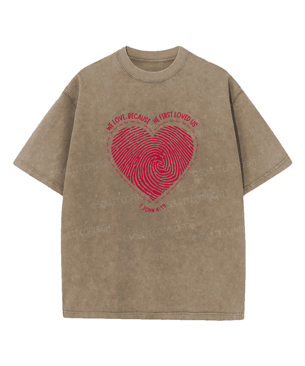 Becuse He First Love Us Washed Christian T-shirt Hoodie, Sweatshirt | CiraTrend.com (Image 5)