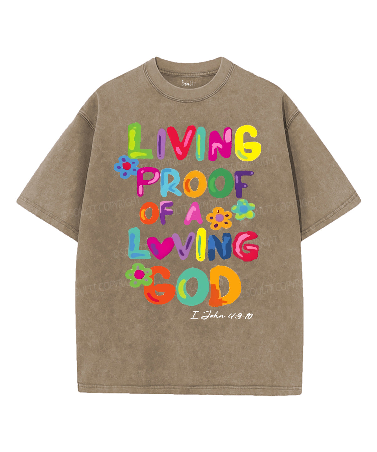 Loving God Unisex Washed Christian T-shirt Hoodie, Sweatshirt | CiraTrend.com (Image 3)