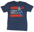 Megaman Mega Man Capcom Mens T-Shirt - "I Got Skills" Battle Posed Mega Image Hoodie, Sweatshirt | CiraTrend.com