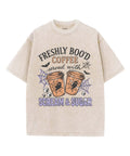 Freshly BooÃ¢â‚¬â„¢d Coffee Unisex Washed Christian T-shirt Hoodie, Sweatshirt | CiraTrend.com (Image 1)