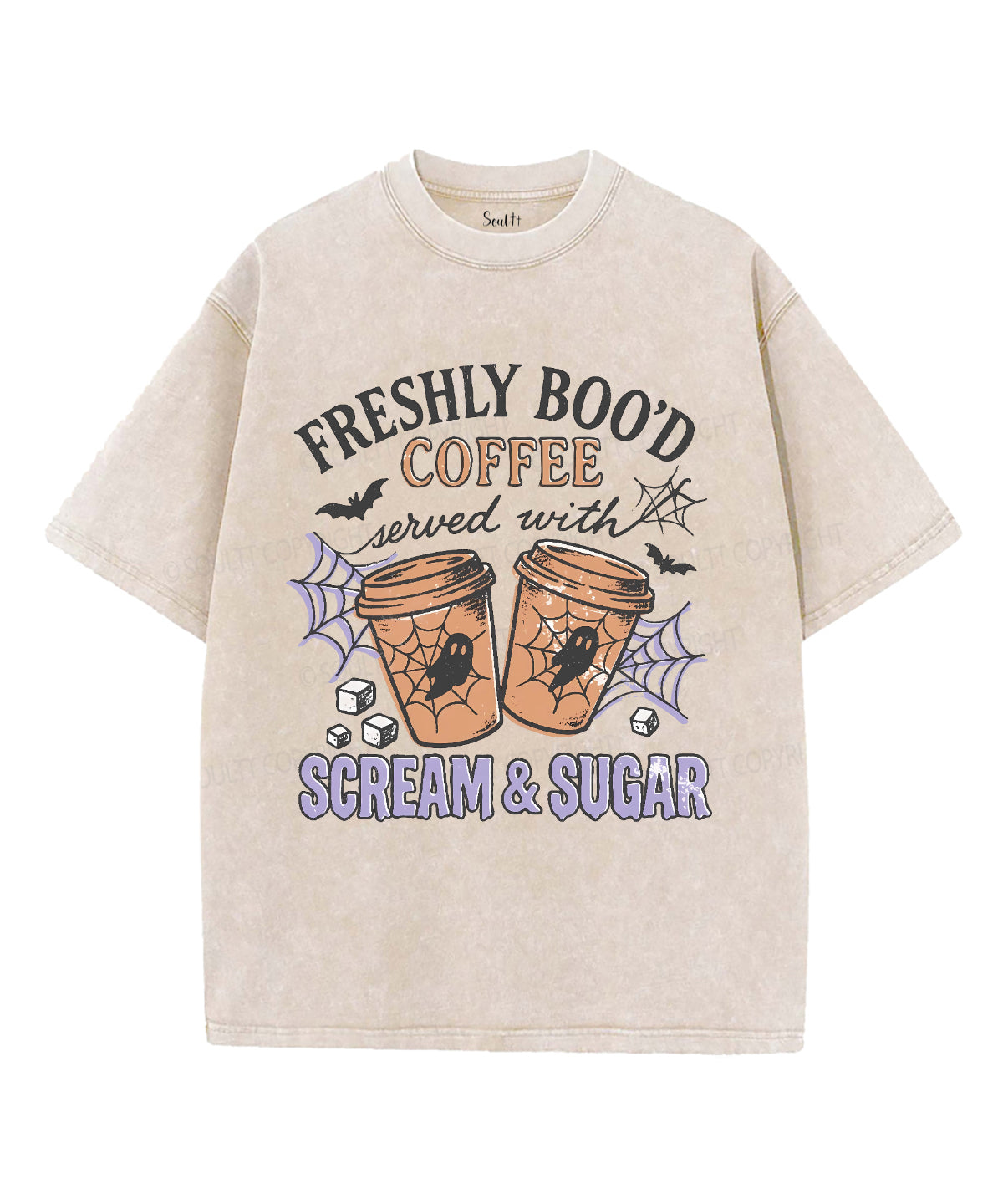 Freshly BooÃ¢â‚¬â„¢d Coffee Unisex Washed Christian T-shirt Hoodie, Sweatshirt | CiraTrend.com (Image 1)