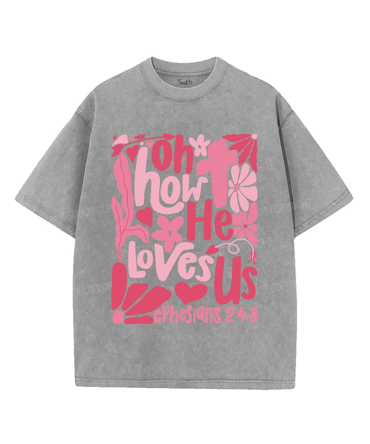 How He Loves Us Washed Christian T-Shirts, Hoodie, Sweatshirt