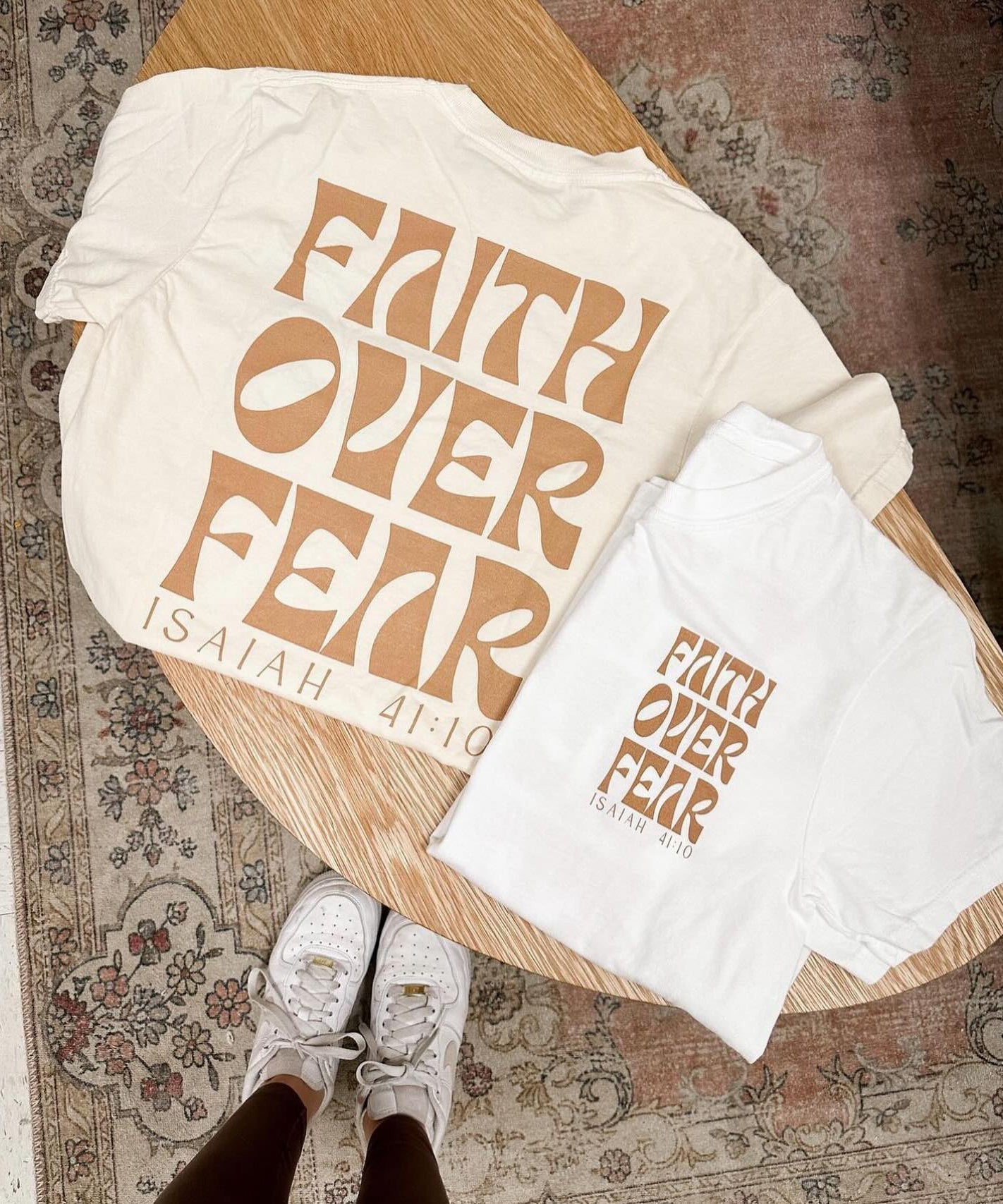 Faith Over Fear Double Sided Cotton Christian T-Shirts, Hoodie, Sweatshirt