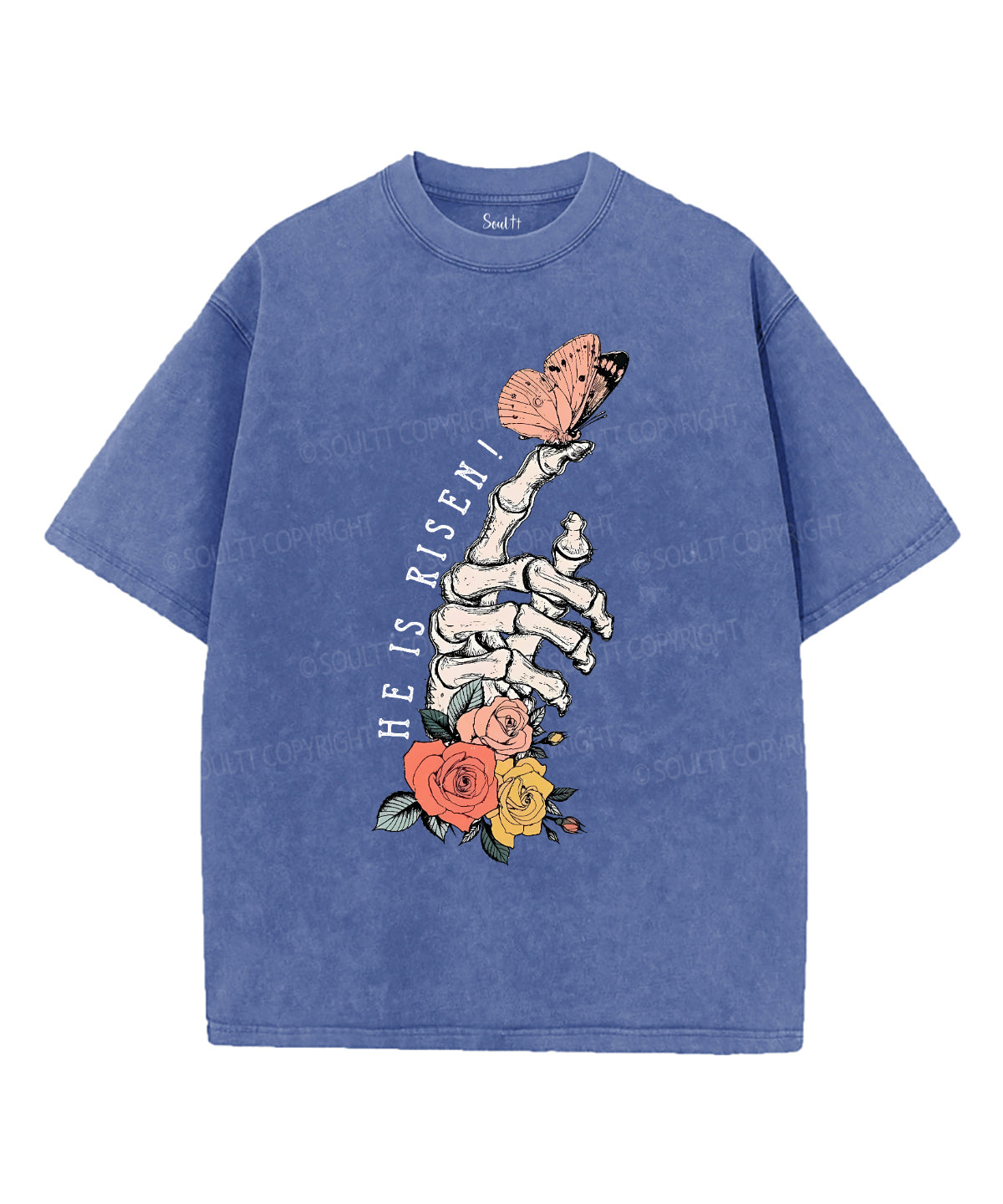 He Is Risen Unisex Washed Christian T-shirt Style007 Hoodie, Sweatshirt | CiraTrend.com (Image 3)