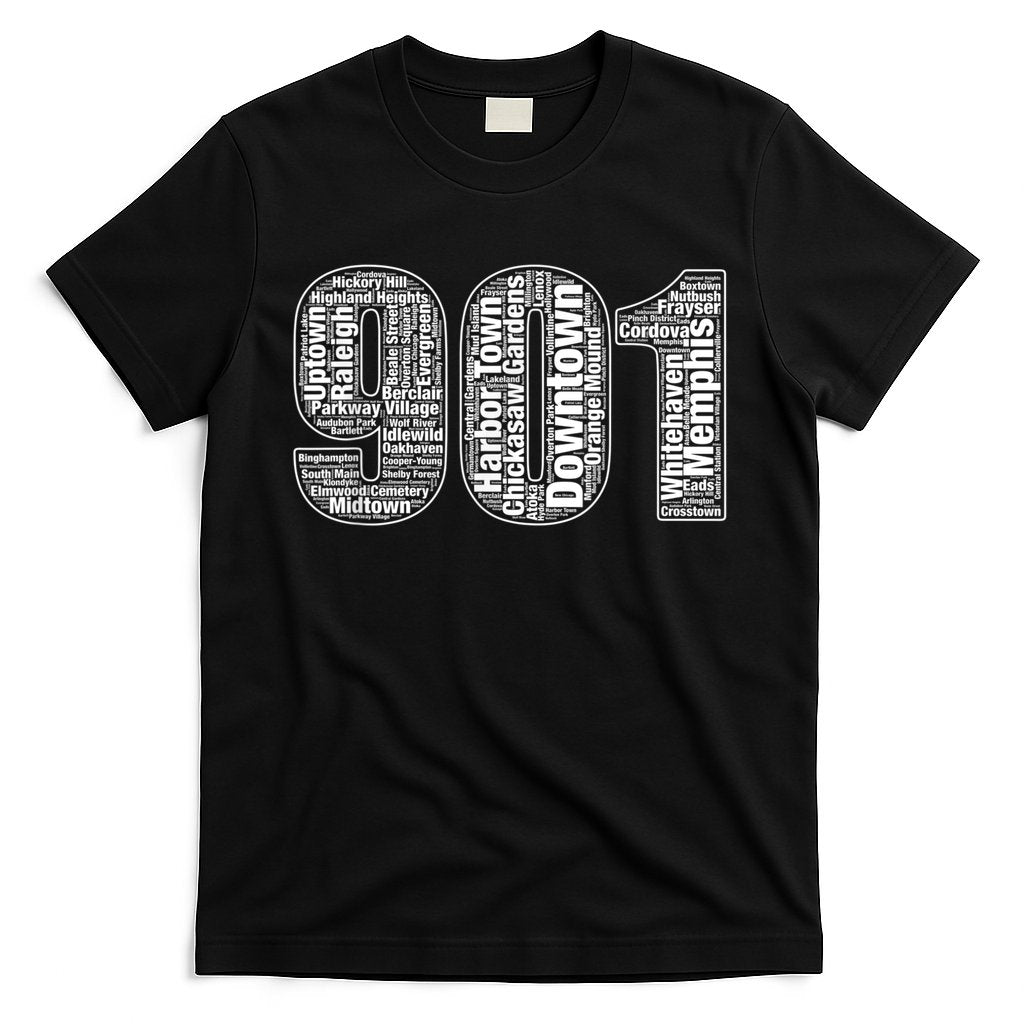 901 Memphis Typography Word Art T-Shirt