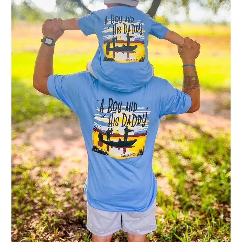 A Boy and His Daddy Tee, Adult and Youth Matching Shirt, Perfect Gift for Fathers and Sons