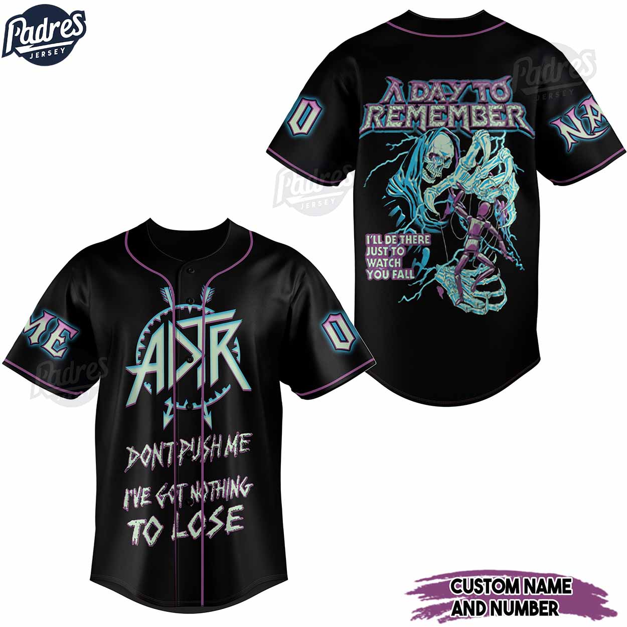 A Day To Remember Right Back At It Again Custom Baseball Jersey Shirt - Padres Jersey Oasis: Elevate Your Baseball Style Game