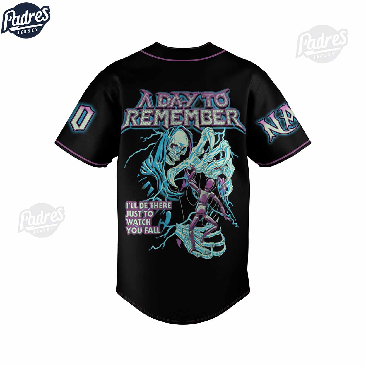 A Day To Remember Right Back At It Again Custom Baseball Jersey Shirt - Padres Jersey Oasis: Elevate Your Baseball Style Game