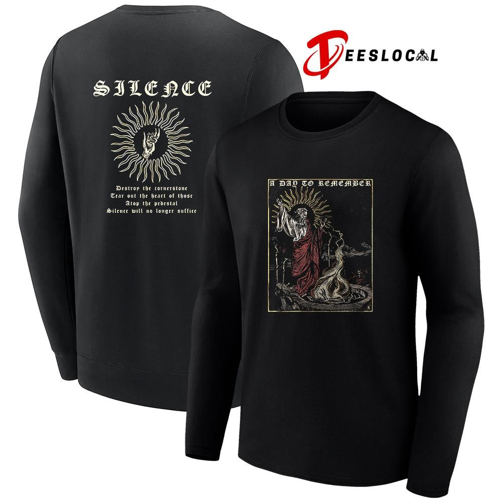 A Day To Remember Silence destroy the cornerstone graphic shirt